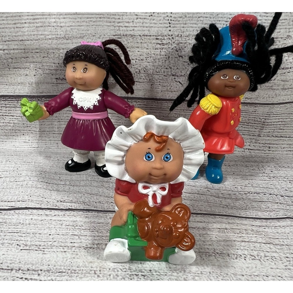 Set of 3 Vtg McDonalds Cabbage Patch Kids- PVC   Toys Used 1992-1994